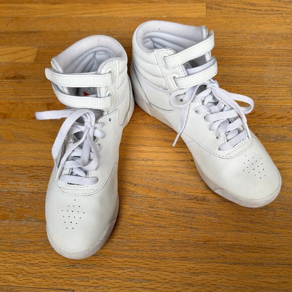 Reebok Freestyle Classic White High Top Sneakers Women's Size 7 - Picture 2 of 8